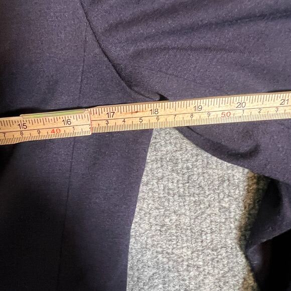 H&M Blazer Womens 12 Blue 4 Button Jacket Long Sleeve Comfort Shoulder Padding - Picture 7 of 9